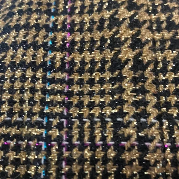 Nine West Brown Plaid Blazer with Gold Buttons - Picture 10 of 14